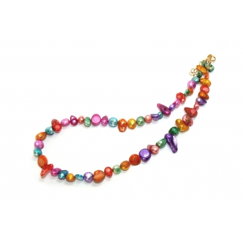 Multicoloured Freshwater Blister Pearl Necklace